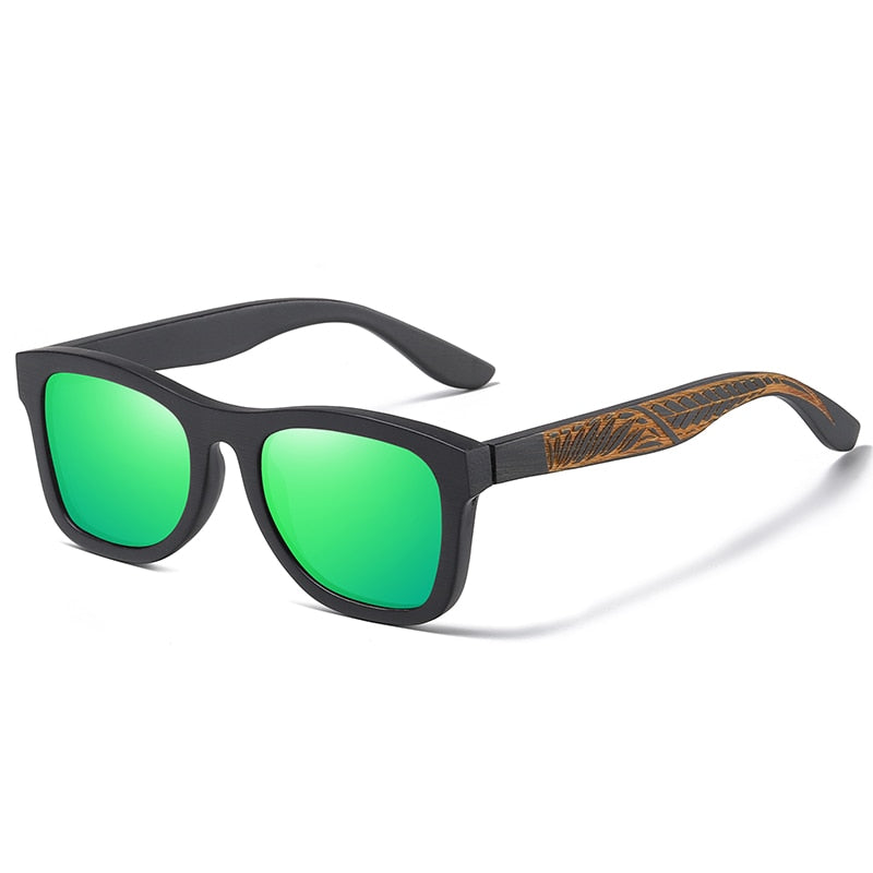 Promoción EZREAL, gafas de sol de madera de bambú 100% para hombre y mujer, gafas con revestimiento de espejo, lentes UV 400 en caja de madera