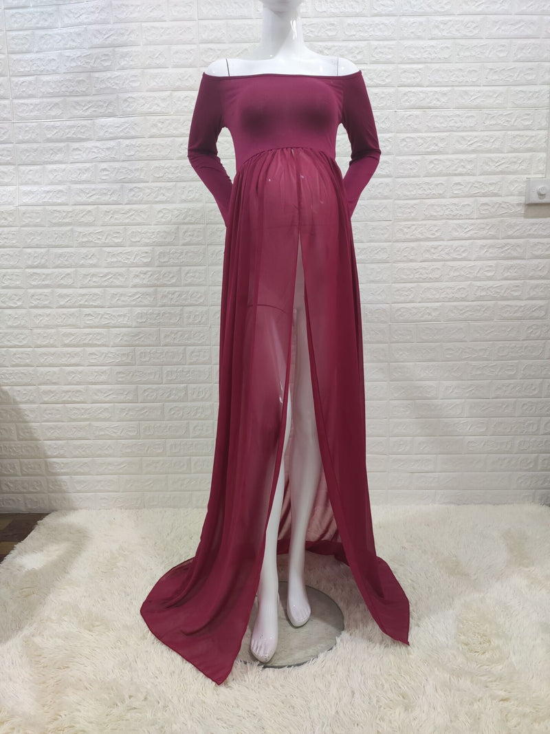 Long Maternity Dresses For Photo Shoot Chiffon Pregnancy Dress Photography Props Maxi Gown Dress For Pregnant Women Clothes 2020