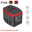 Rdxone Reiseadapter Internationales Universal-Netzteil All-in-One mit 5 USB-Wandladegeräten weltweit für UK/EU/US/Asien