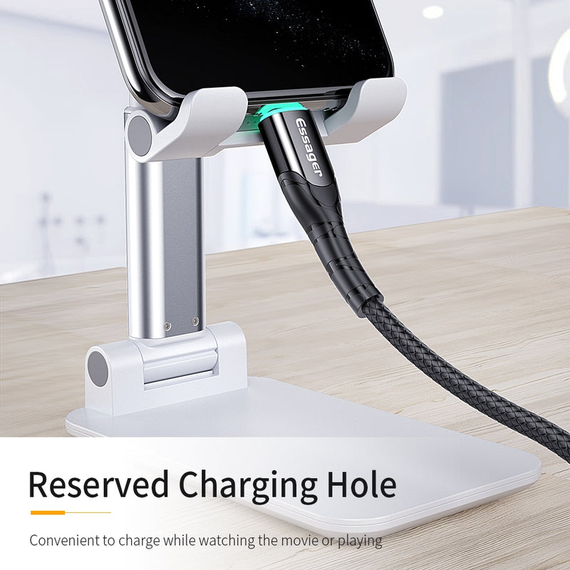 Soporte de teléfono móvil de escritorio Essager para iPhone 12 Pro iPad soporte de tableta de escritorio de Metal ajustable soporte de teléfono móvil de mesa Universal