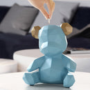 Piggy Bank Teddy Bear Figurines Money Box Gift Wedding Storage Box Money For Children Coins Holders Box Kids Toy Coin Bank