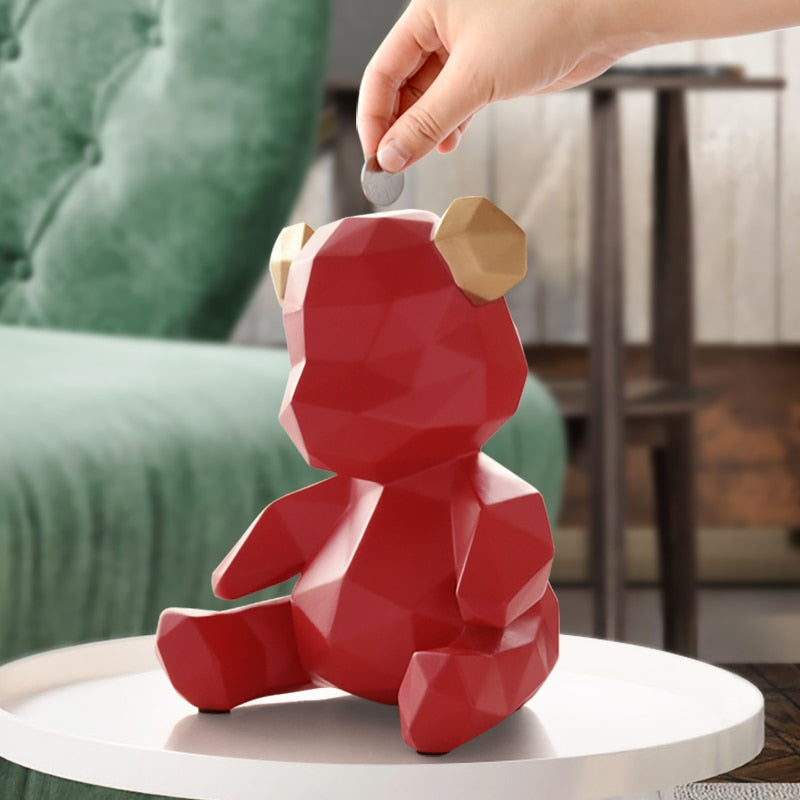 Sparschwein Teddybär Figuren Spardose Geschenk Hochzeit Aufbewahrungsbox Geld für Kinder Münzen Halter Box Kinder Spielzeug Sparbüchse
