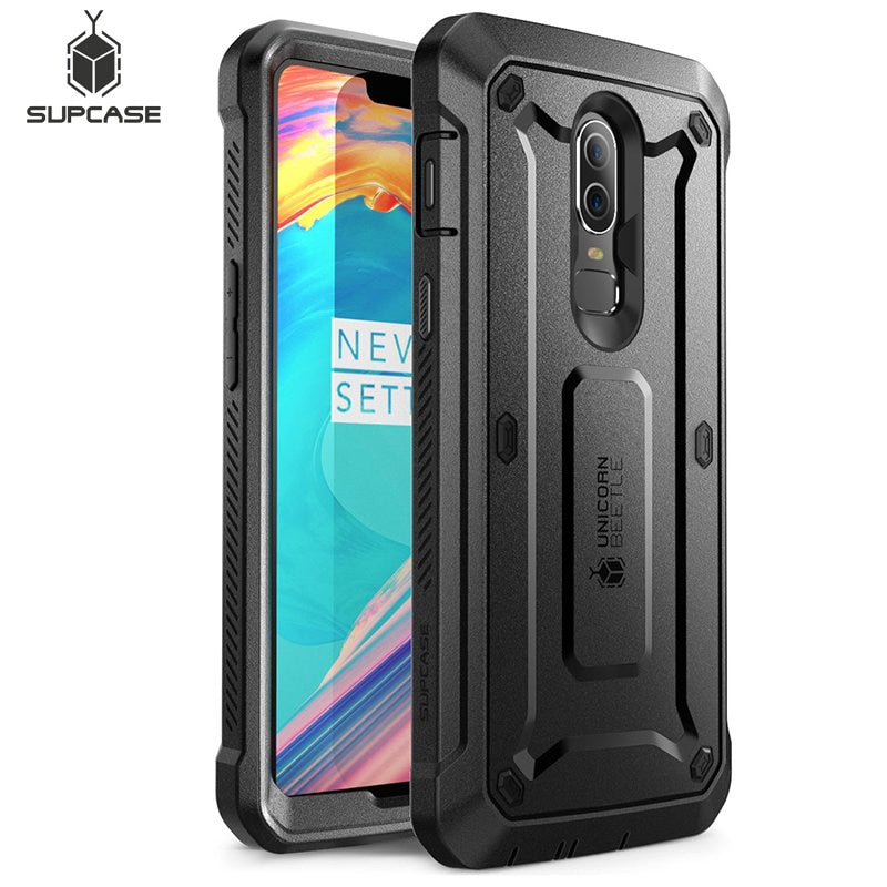 SUPCASE für OnePlus 6 Hülle UB Pro Robuste Ganzkörper-Holster-Schutzhülle mit integrierter Displayschutzfolie für One Plus 6-Hülle