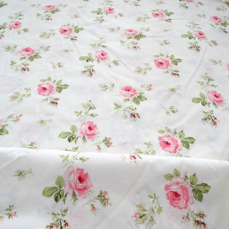 100% Cotton Twill  Fabric DIY Fabric for Baby Quilting Cloth Printed Roes for Sewing Bed Sheet Cotton Making Cloth