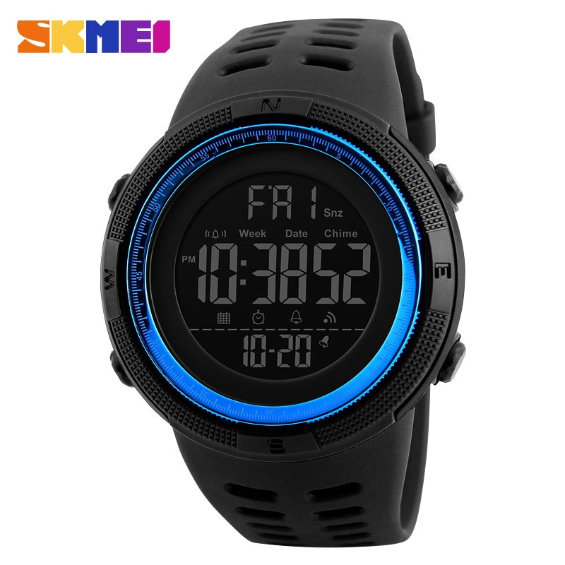 SKMEI Men Watches Sports Countdown Double Time Watch Alarm Chrono Digital Wristwatches Man Clock Waterproof Relogio Masculino