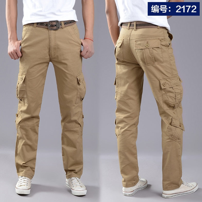 Cargo Pants Men Combat SWAT Army Military Pants Cotton Many Pockets Stretch Flexible Man Casual Trousers  Plus Size 28- 38 40