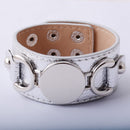 Rainbery Monogramm Lederarmband Modeschmuck Pulseras 3-reihiges mehrfarbiges Lederarmband für Damen Herren