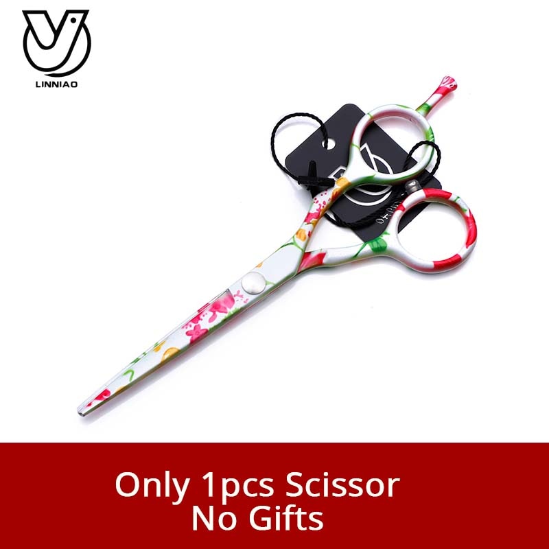 Professional Hair Scissors Set 5.5 inch Flowers Hair Thinning and Cutting Scissors Hairdressing Barber Salon Tesoura