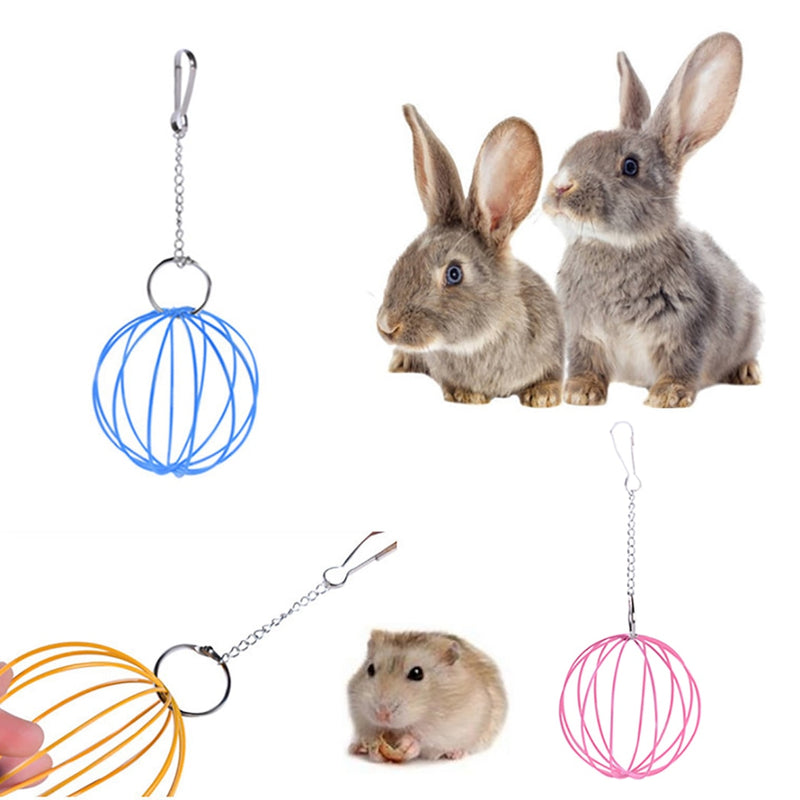 2019 New Pet Supplies Hay Manger Food Ball Edelstahlbeschichtung Gras Rack Ball für Kaninchen Meerschweinchen Pet Hamster Supplies