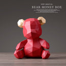 Piggy Bank Teddy Bear Figurines Money Box Gift Wedding Storage Box Money For Children Coins Holders Box Kids Toy Coin Bank