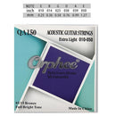 Orphee 6-teilige Akustikgitarrensaiten QA-Serie Folk Hexagonal Stahlkern 80/20 Bronzedraht Super Light Tension Gitarrenzubehör