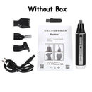 Afeitadora eléctrica profesional 4 en 1 recargable para nariz y orejas, afeitadora, corte de templo, herramientas de cuidado personal para hombres