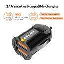 USLION Mini 2 Port USB Autoladegerät Adapter für iPhone Samsung QC3.0 Schnelllade USB Ladegerät Handy Dual USB Autoladegerät