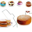 Utensilien Patisserie Edelstahlschneider Einstellbarer 2-Draht-Kuchennivellierer Kuchenschneider Backteigschneider Kuchendekorationswerkzeug