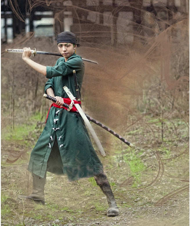 SBluuCosplay Anime Roronoa Zoro Cosplay Costume Clothes Full Set Custom Made