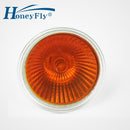 HoneyFly 3 Stück orangefarbene Flamme Lampe 35 W/50 W 12 V/220 V GU5.3 JCDR dimmbar bernsteinfarbene Lampe Strahler Quarz Kamin SomineLamba