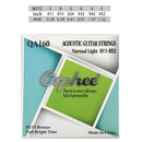 Orphee 6-teilige Akustikgitarrensaiten QA-Serie Folk Hexagonal Stahlkern 80/20 Bronzedraht Super Light Tension Gitarrenzubehör