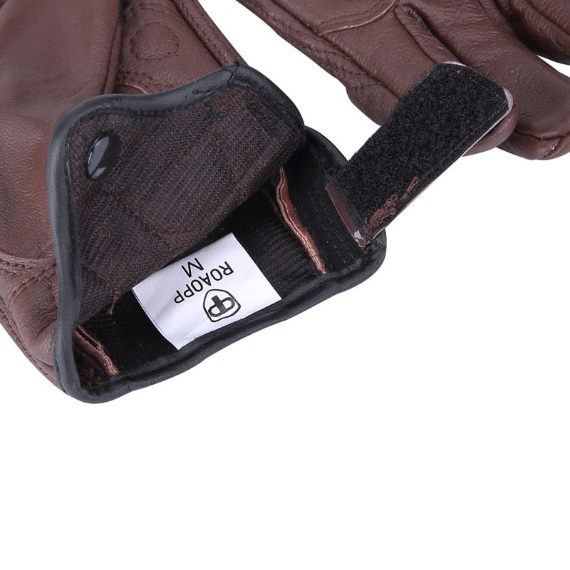 Nordson Retro Guantes de moto Hombres Cuero Impermeable Invierno Pantalla táctil Motocross Guantes Dedo completo Moto Guantes de moto