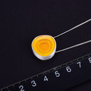 Lotus Fun Real 925 Sterling Silver Minimalism Style Fine Jewelry Geometric Near Round Design Epoxy Pendant without Necklace