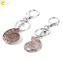 CSJA Motorrad Autotür Schlüsselanhänger Schlüsselanhänger Schlüsselanhänger Hummer für Herren Damen Naturstein Ammonit Tier Muschel Anhänger F024