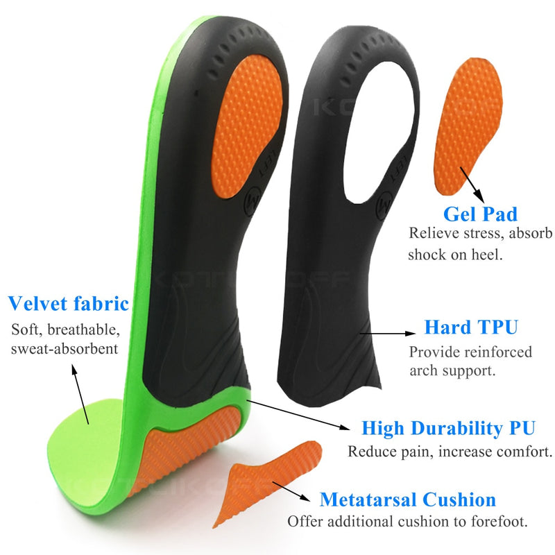 Best Orthopedic Shoes Sole Insoles For Shoes Arch Foot Pad X/O Type Leg Correction Flat Foot Arch Support Sports Shoes Inserts