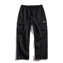 2022 Hombres Multi-bolsillo Cintura elástica Diseño Harem Pant Street Punk Hip Hop Rojo Pantalones casuales Joggers Hombre Ejército Cargo Pantalones 5XL