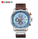 CURREN Markenuhr Männer Leder Sportuhren Herren Armee Militär Quarz Armbanduhr Chronograph Männliche Uhr Relogio Masculino