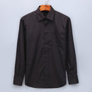 Klassische schwarze französische Manschettenknöpfe Herren Business Kleid Langarm Hemd Revers Herren Social Shirt 4XL 5XL 6XL Regular Fit