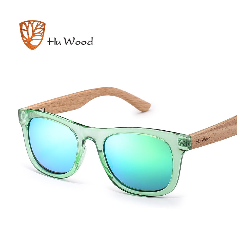 Hu Wood Kids Polarized Sunglasses for Boys and Girls with Recycled Frames and Beech Wood Arms | 4 to 8 years