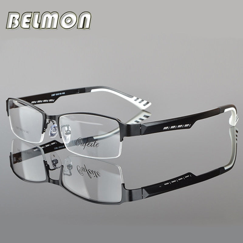 Belmon Spectacle Frame Men Eyeglasses Korean Nerd Computer Prescription Optical For Male Eyewear Clear Lens Glasses Frame RS050