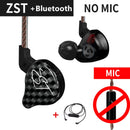 KZ ZST Bluetooth-Kopfhörer 1DD+1BA Driver Dynamic &amp; Armature in Ear Monitors Noise Isolating HiFi Music Sports Earbuds Headset