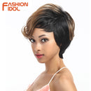 Short Wavy Wig Synthetic Hair Wigs Ombre 10 Inch Bob Wigs For Black Women Ombre Blonde Heat Resistant Cosplay Wigs Free Shipping