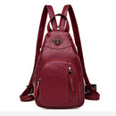 Damen Mode Rucksäcke Schulter Schultaschen für Mädchen im Teenageralter Preppy Style Sackpack PU Leder Rucksack Damen Rucksack