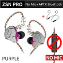KZ ZSN Pro In-Ear-Kopfhörer Hybrid-Technologie 1BA + 1DD HIFI-Bass-Metall-Ohrhörer Sport-Headset-Monitor mit Geräuschunterdrückung