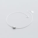 INZATT Minimalist Romantic Shiny Heart Bracelet For Fashion Women Pretty Jewelry 925 Sterling Silver Classic Accessories Gift