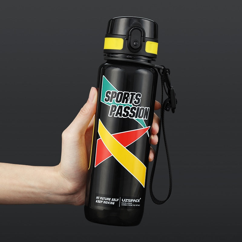 UZSPACE Sport Water Bottles Large Capacity male Portable Creative Trend Kettle Outdoor fitness Space Plastic Bottle BPA Free
