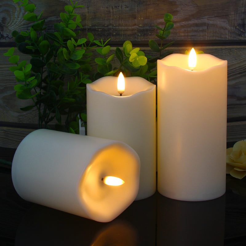 3 unids/set de velas LED sin llama con Control remoto, velas de Año Nuevo, luces de té Led alimentadas por batería, vela de Pascua con embalaje