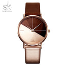 Relojes de cuero de lujo SK, relojes de cuarzo creativos a la moda para Mujer, Reloj de pulsera para Mujer 2019, Reloj de pulsera para Mujer SHENGKE, Reloj femenino