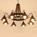 American Chandelier Rural Loft Iron Retro Industrial Wind Restaurant Bar Bekleidungsgeschäft Hot Pot Internet Cafe Boat Chandelier