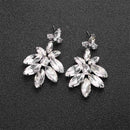 Pendientes largos de novia de aleación de cristal austriaco a la moda de Miallo para mujer, pendientes grandes de boda para damas de honor de novia