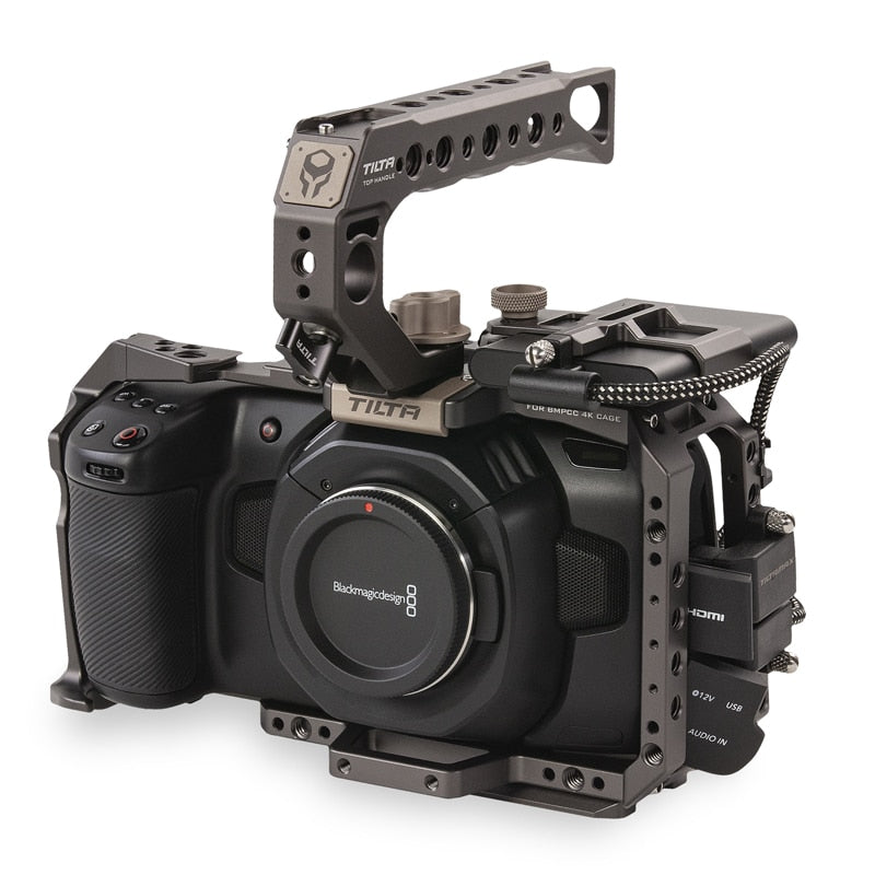 Tilta BMPCC 4K 6K Cage TA-T01-B-G Tactical finished or Gray Full Cage SSD Drive Holder Top Handle for BlackMagic BMPCC 4K 6K