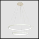 D100cm Schwarz/Weiß Moderne Pendelleuchten für Wohnzimmer Esszimmer 4/3/2/1 Circle Rings Acryl-Aluminiumkörper LED-Pendelleuchte