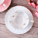 1-6 STÜCKE Rosa Romantischer Kürbis Kaffeetasse Set Küchenzubehör Bone China Keramik Teetasse Organizer Englisch Nachmittag Roter Tee