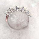 Weißgold überzogener Moissanite-Ring 1.5CTW F-Farben-Verlobungsring-Test positiver Moissanite-Band-Diamant-Hochzeitsschmuck für Braut