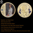 Moneda de ficha conmemorativa profesional de la última rosa de la princesa Diana británica coleccionable