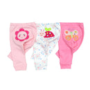 Pantalones de bebé de 3/6 piezas, mallas con estampado de animales de dibujos animados de otoño de algodón para niños y niñas, pantalones largos para bebés