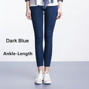 Women Jeans Casual High Waist Summer Autumn Pant Slim Stretch Cotton Denim Trousers For Woman Blue Black  100kg