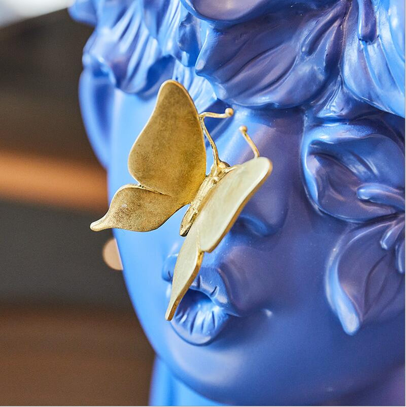 Nordic Resin Figure Figurines Cute Butterfly Boy Sculpture Gifts Home Furnishing Crafts Decoration Hotel room Table Ornaments