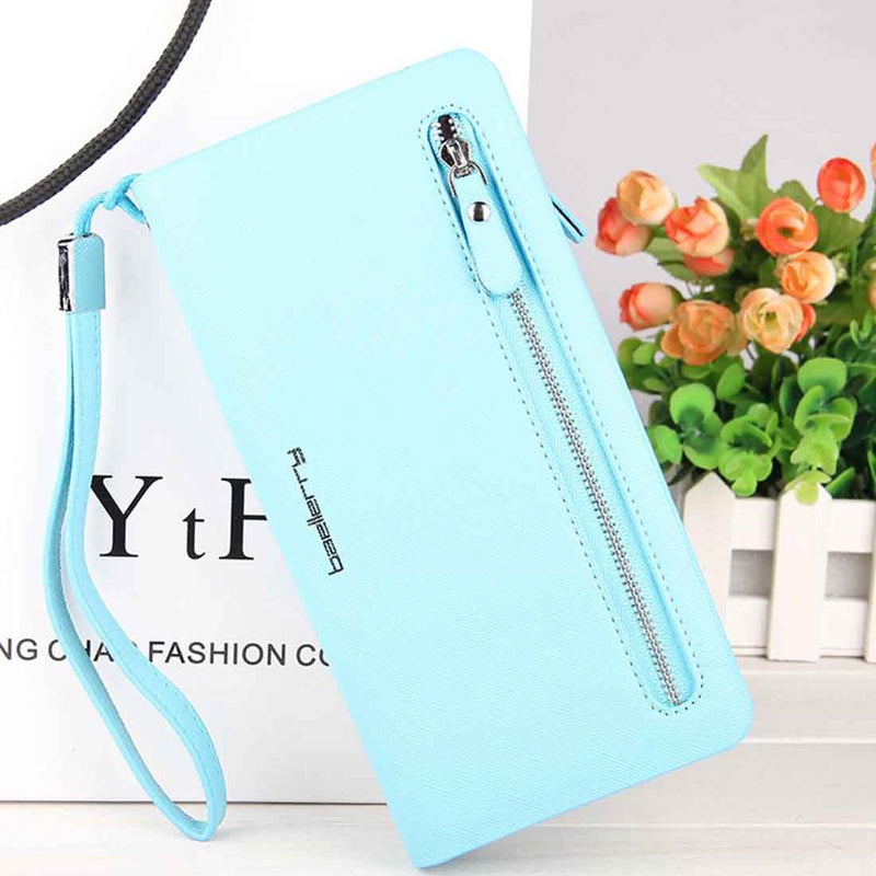 Baellerry Card holder Women Wallets Leather Long Design Quality Passport Cover Casual Women Purse Zipper Multi-function Wallet