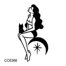 Rocooart New Arrival Tattoo Woman Taty Old School Fake Tattoo Body Art Temporary Tattoo Sticker For Female Couple Taty Sticker